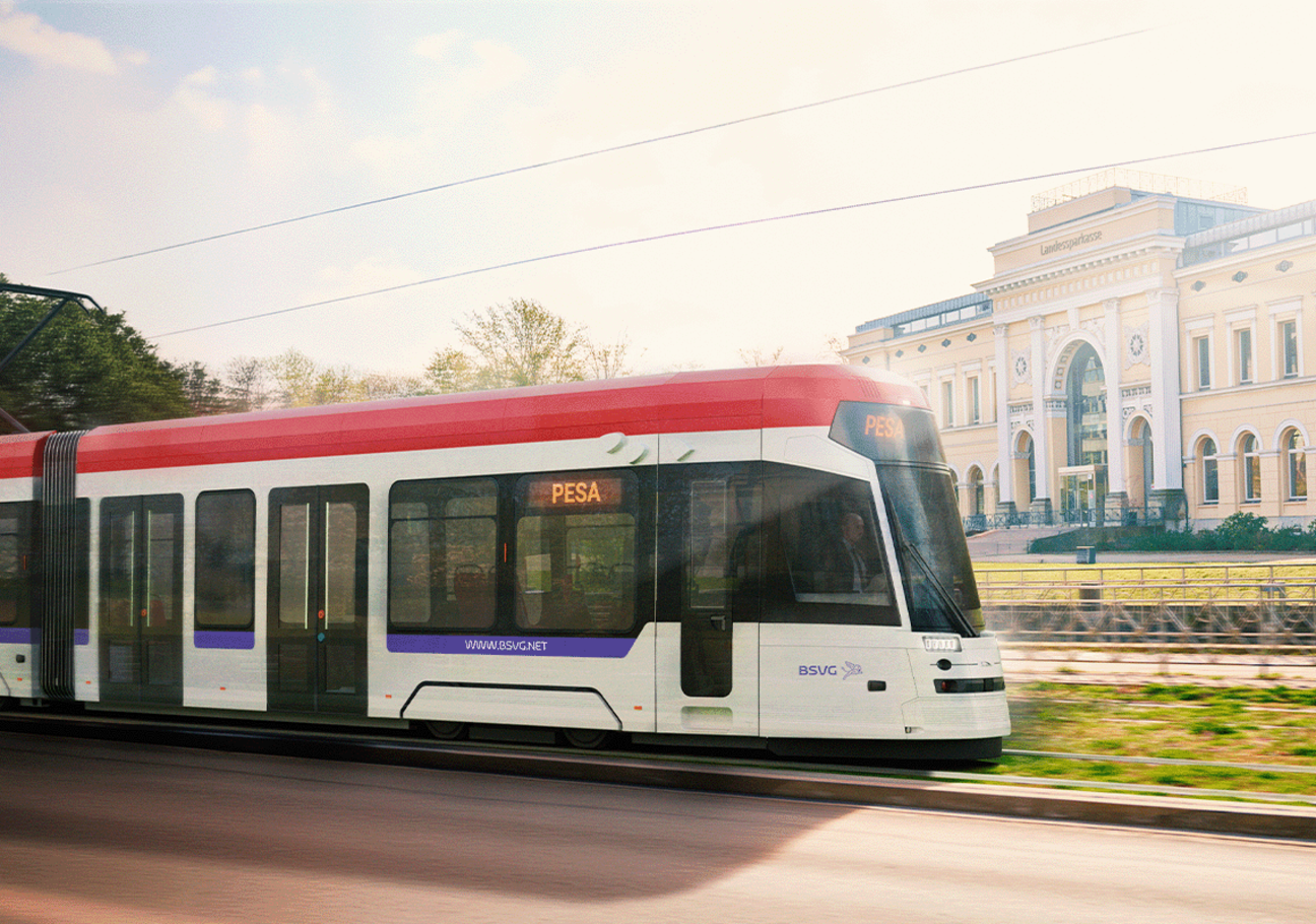 So könnte es aussehen, wenn die neuen Stadtbahnen durch Braunschweig fahren. Neue_Stadtbahnen_fuer_Braunschweig